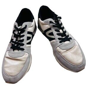 Tretorn Loyola 2 Womens Leather Casual Fashion Sneakers 8M Cream Black Gray